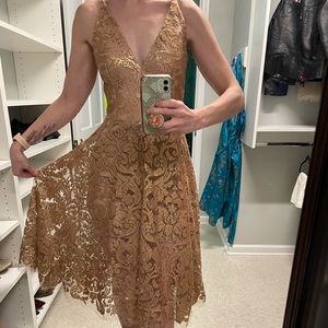 Gold lacy Dress The Population dress, size medium
